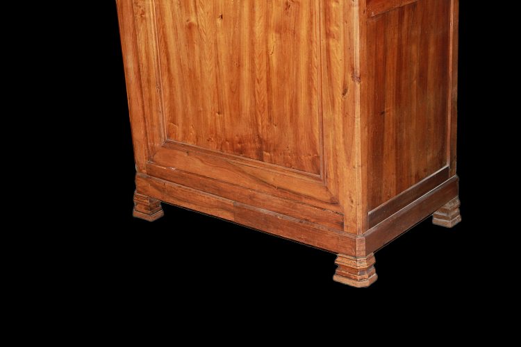 Armadio stipo ad 1 porta francese di metà 1800, stile Luigi Filippo, in legno di noce-photo-3