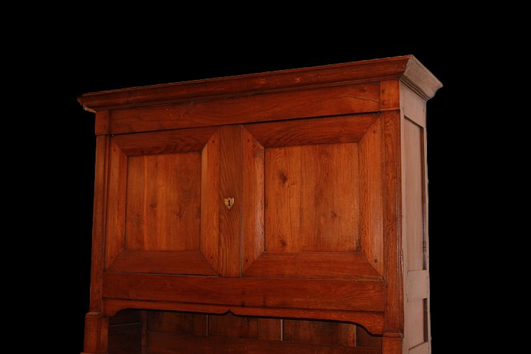 Grande magnifica credenza francese della prima metà del 1800, stile Impero, in legno di rovere.-photo-3