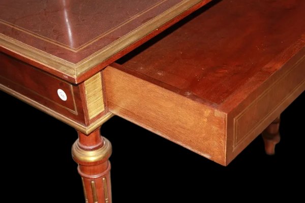 Cabinet credenzino francese della seconda metà del 1800, stile Luigi XVI, in legno di mogano-photo-2