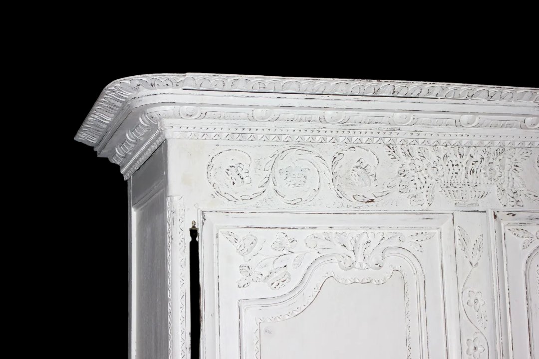 Armadio francrese di fine 1700 stile Normandia in legno di noce-photo-2