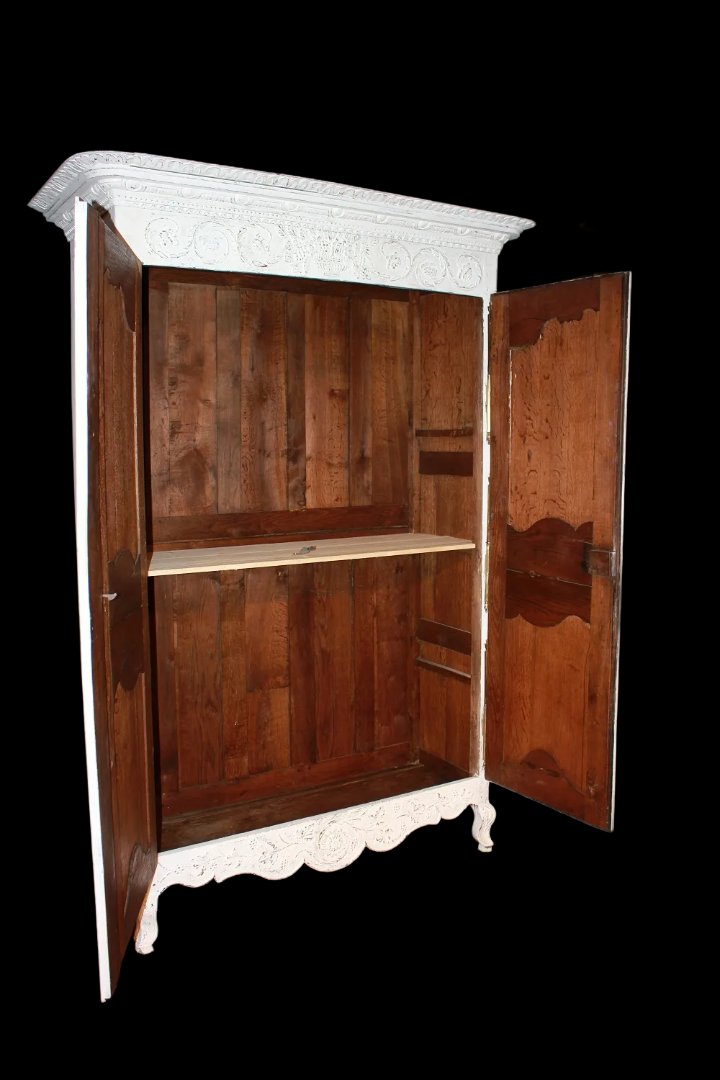 Armadio francrese di fine 1700 stile Normandia in legno di noce-photo-4