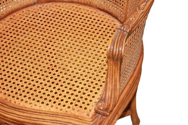 Poltroncina Francese Stile Provenzale Di fine 1800 in paglia di Vienna-photo-4