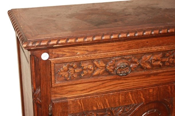 Credenza Provenzale Francese a 3 Porte in legno Di Rovere XIX secolo-photo-2
