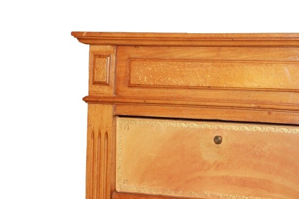 Settimino Porta Documenti in Legno di Ciliegio Pelle Decorata e Cartone-photo-2