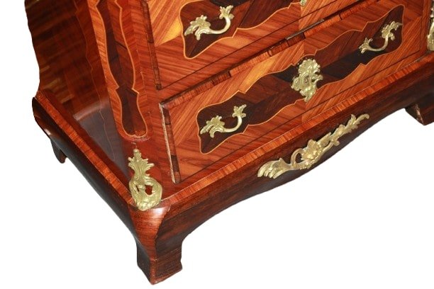 Settimino a 6 cassetti Francese Stile Napoleone III in legno di bois de violette-photo-3
