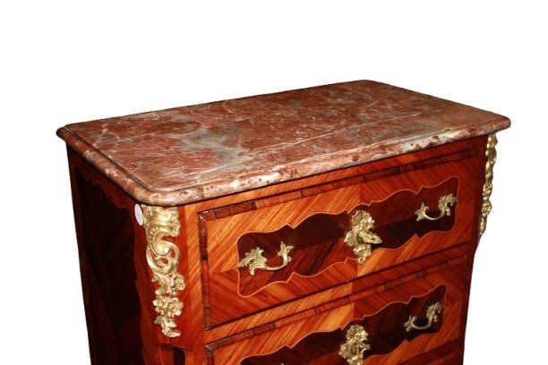 Settimino a 6 cassetti Francese Stile Napoleone III in legno di bois de violette-photo-4