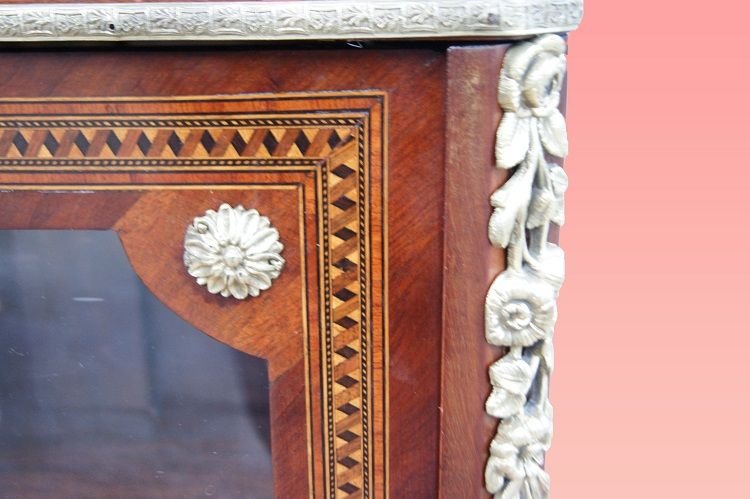 Vetrinetta francese della seconda metà del 1800, stile Luigi XVI,-photo-4