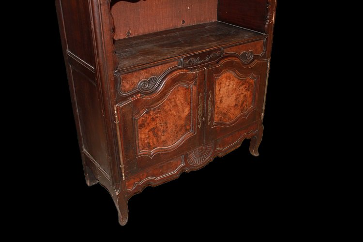 Credenza francese della seconda metà 1700, stile Provenzale, in legno di noce e radica di noce.-photo-4