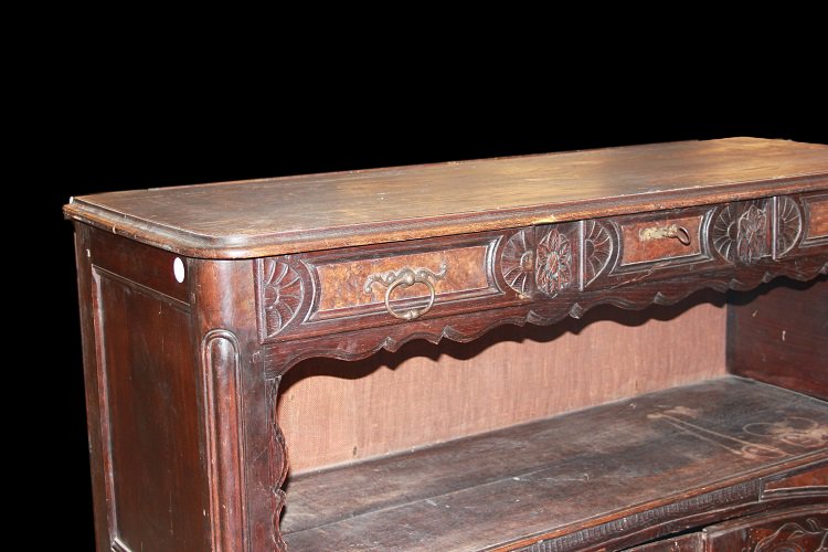 Credenza francese della seconda metà 1700, stile Provenzale, in legno di noce e radica di noce.-photo-3