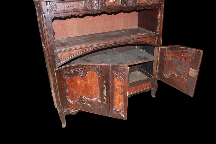 Credenza francese della seconda metà 1700, stile Provenzale, in legno di noce e radica di noce.-photo-5