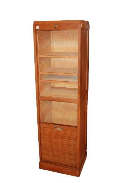 Mobiletto Porta Documenti a Serranda francese di inizio 1900-photo-4