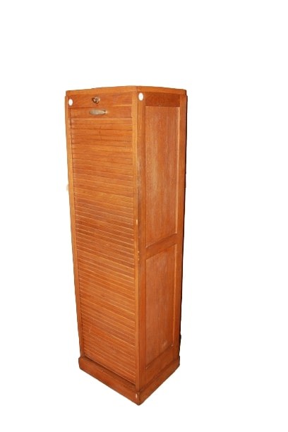 Mobiletto Porta Documenti a Serranda francese di inizio 1900-photo-1