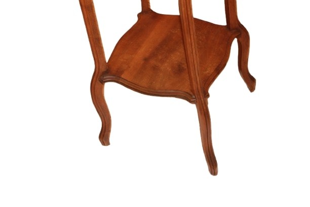 Tavolino alto a trespolo porta piante francese della seconda metà del 1800 in legno di noce-photo-1