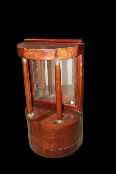 Piccolo credenzino consolle francese della seconda metà del 1800, stile Impero, in mogano