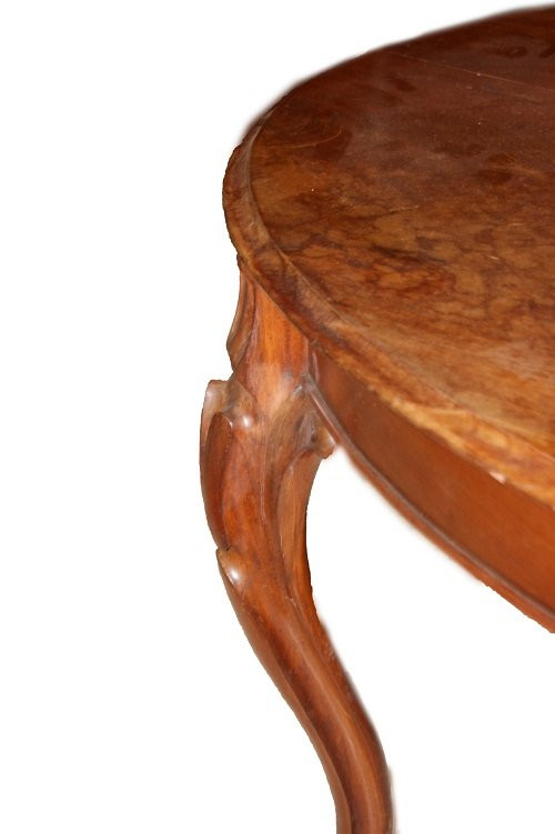 Bellissimo tavolo ovale allungabile Nord Europa di metà 1800, stile Biedermeier, in mogano-photo-4
