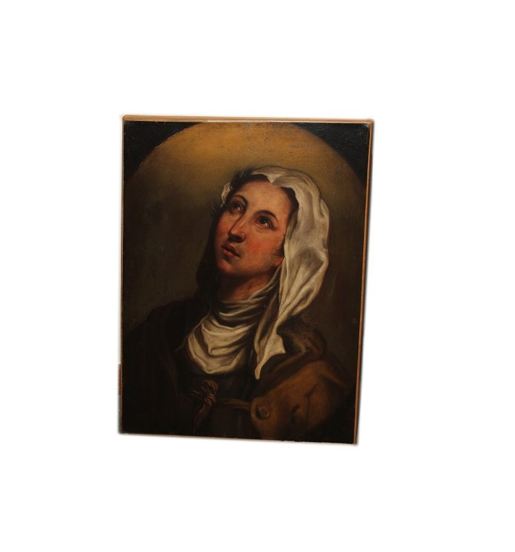 Olio su tela italiano di inizio 1800 ispirato a Federico Barocci (1535 - 1612) -photo-2