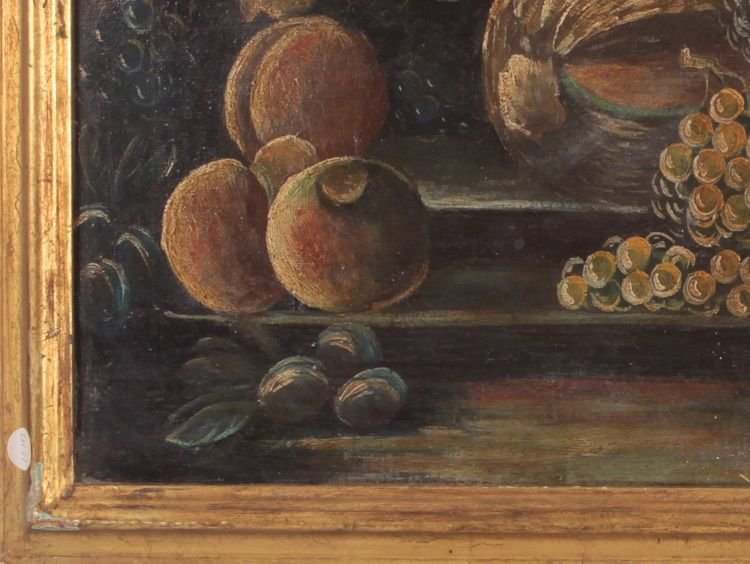 Coppia di oli su tela italiani di inizio 1800, raffiguranti Natura Morta-photo-2