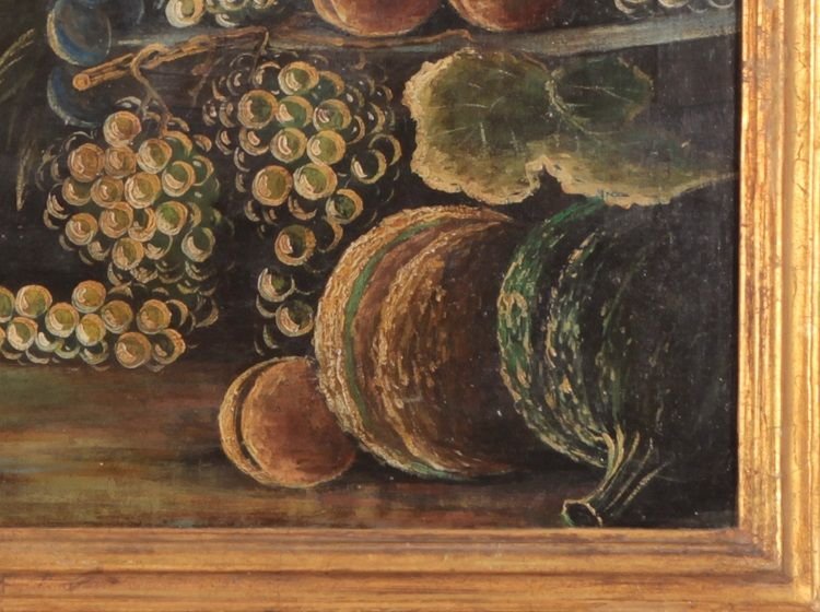 Coppia di oli su tela italiani di inizio 1800, raffiguranti Natura Morta-photo-3