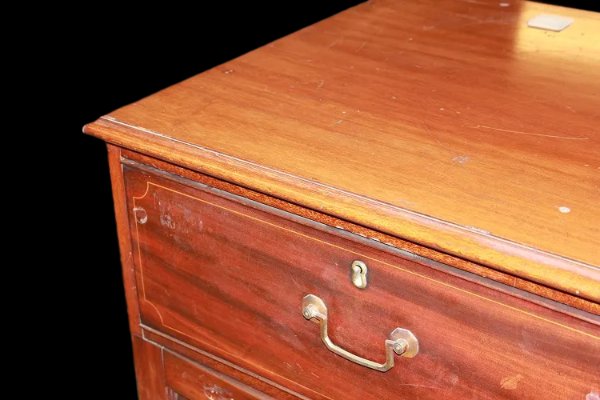 Credenza Servante inglese della prima metà del 1800, stile Regency, in legno di mogano e piuma -photo-4