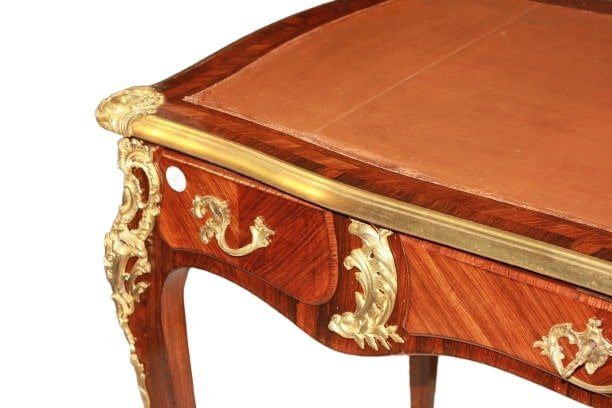 Bellissima Scrivania Diplomatica Stile Luigi XV del 1800 Francese-photo-2