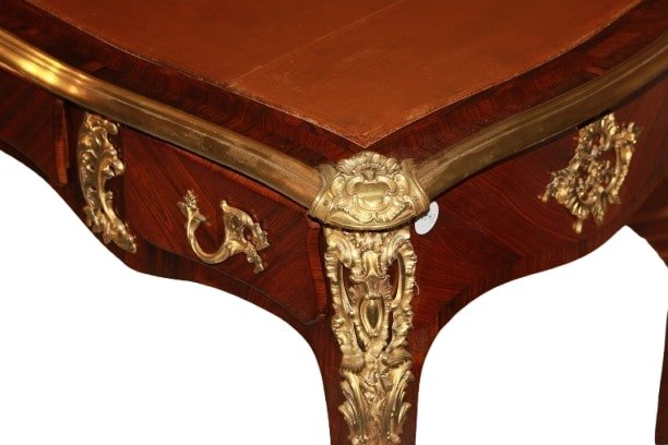 Bellissima Scrivania Diplomatica Stile Luigi XV del 1800 Francese-photo-3
