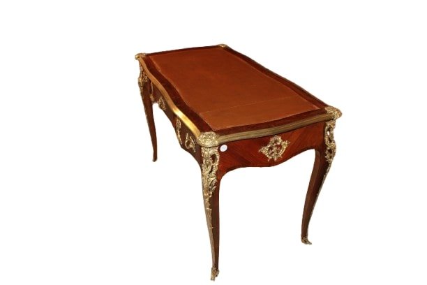 Bellissima Scrivania Diplomatica Stile Luigi XV del 1800 Francese-photo-4