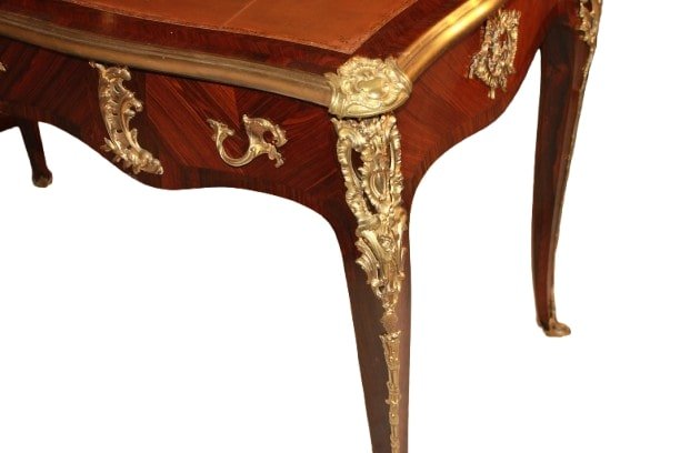 Bellissima Scrivania Diplomatica Stile Luigi XV del 1800 Francese-photo-2