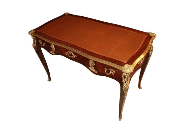 Bellissima Scrivania Diplomatica Stile Luigi XV del 1800 Francese-photo-3