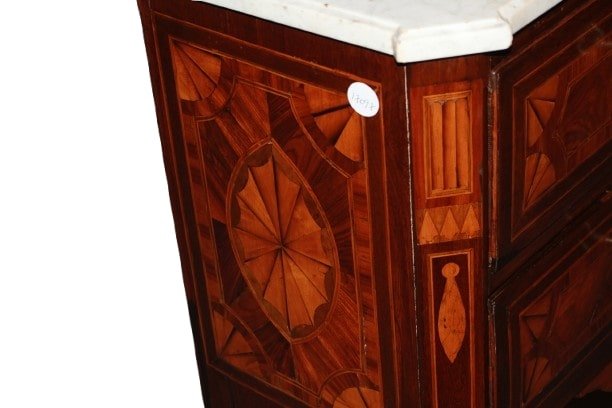 Comodino Comoncino Francese del 1700 Stile Luigi XVI con Marmo-photo-4