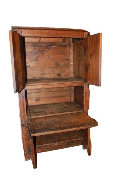 Stipo Francese di inizio 1800 in Legno di Quercia Riccamente Intagliato-photo-2