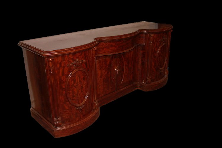 Grande servante credenza inglese della seconda metà del 1800, stile Vittoriano, in legno di mog-photo-2
