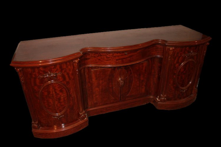 Grande servante credenza inglese della seconda metà del 1800, stile Vittoriano, in legno di mog-photo-1