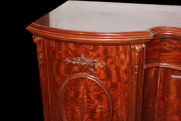 Grande servante credenza inglese della seconda metà del 1800, stile Vittoriano, in legno di mog-photo-2