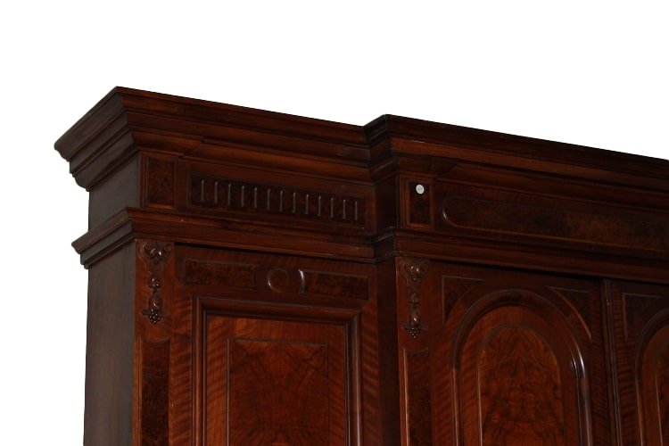 Grande credenza francese della prima metà del 1800, stile Luigi Filippo, in legno di noce-photo-2