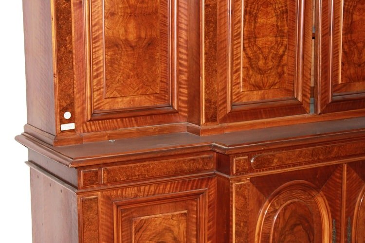 Grande credenza francese della prima metà del 1800, stile Luigi Filippo, in legno di noce-photo-3