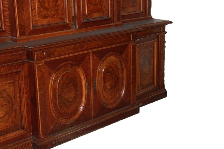 Grande credenza francese della prima metà del 1800, stile Luigi Filippo, in legno di noce-photo-4