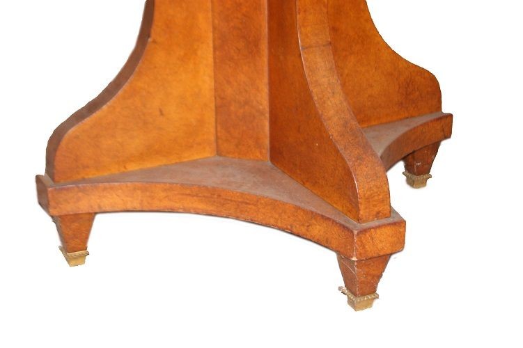 Tavolo allungabile Austriaco della prima metà del 1800, stile Impero, in legno di maples-photo-1