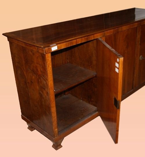 Credenza 3 porte Austriaca della prima metà del 1800, stile Biedermeier, in legno di noce-photo-4