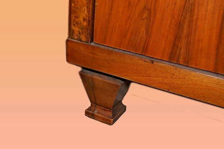 Credenza 3 porte Austriaca della prima metà del 1800, stile Biedermeier, in legno di noce-photo-3