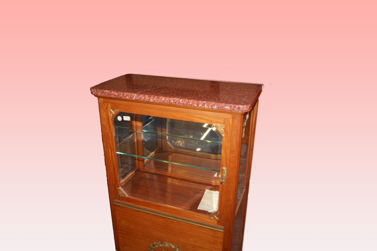 Pair of French display cabinets from the second half of the 19th century, Empire style-photo-2