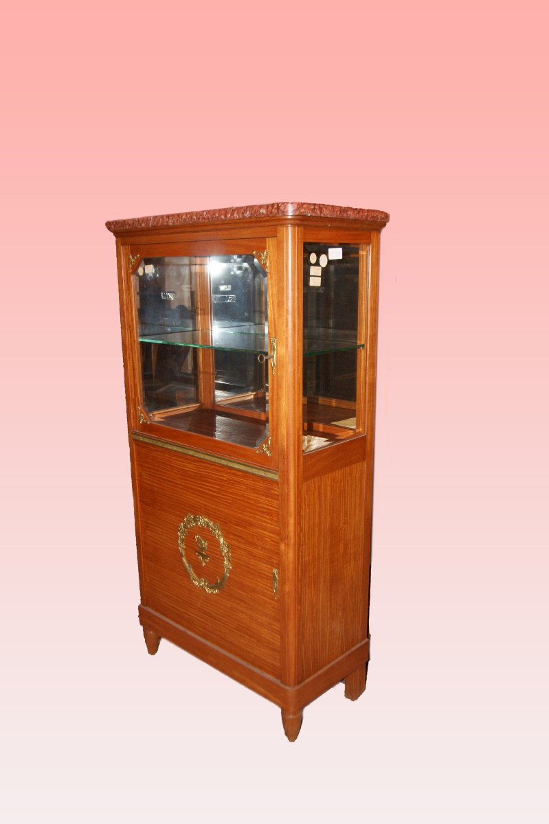Pair of French display cabinets from the second half of the 19th century, Empire style-photo-3