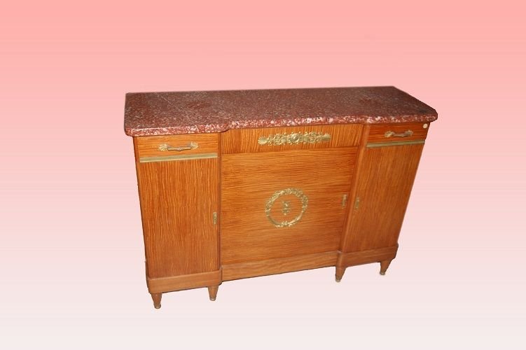Credenza francese della seconda metà del 1800, stile Impero, in legno di citron wood-photo-3