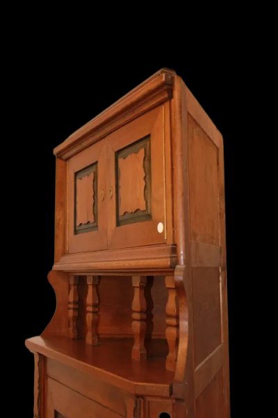 Grande angoliera a 3 ante e vano a giorno, italiana della seconda metà del 1800, in legno-photo-1