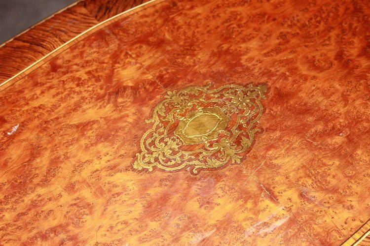 Toilette francese della prima metà del 1800, stile Luigi XV, in legno di bois de violette-photo-3