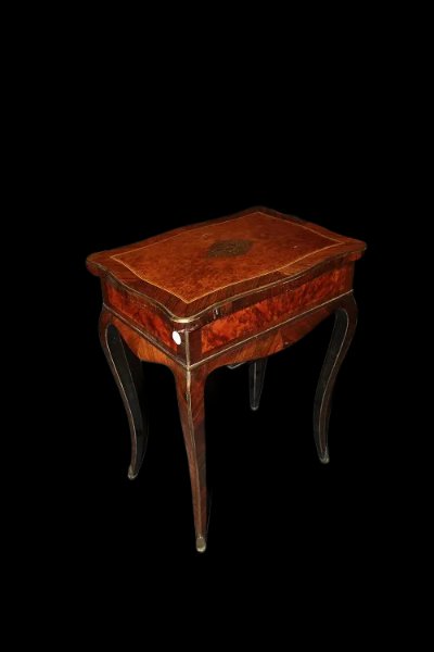 Toilette francese della prima metà del 1800, stile Luigi XV, in legno di bois de violette-photo-3