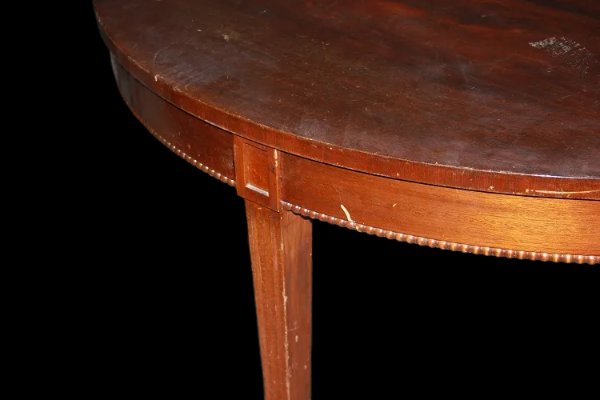 Tavolo ovale allungabile inglese della seconda metà 1800, stile Vittoriano, in legno di mogano.-photo-3