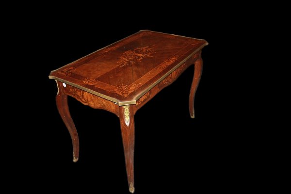 Scrittoio francese della seconda metà del 1800, stile Luigi XV, in legno di palissandro-photo-2