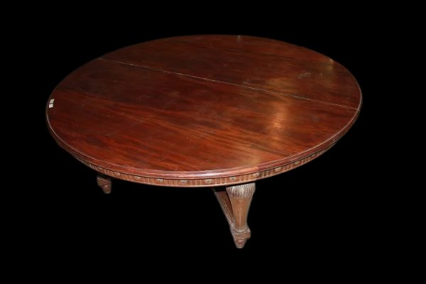 Grande tavolo francese di inizio 1800, stile Luigi XVI, in legno di mogano-photo-2