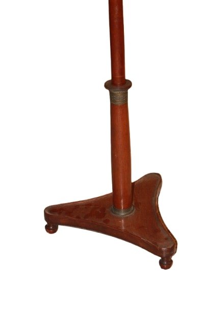 Tavolino Tondo a Stelo stile Impero in Legno di Mogano del 1800-photo-4