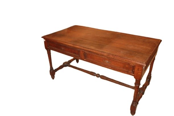 Scrivania in Legno Massello di Rovere XIX secolo-photo-2